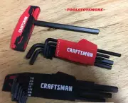 CRAFTSMAN 20 PC **T- HANDLE** HEX WITH FOLDING STORAGE CASE SAE & METRIC SET
