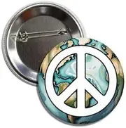 [Generic] 1960's Throwback Vintage Replica Make love, not war, WORLD PEACE Button Badge Pin, Aluminum, aluminium