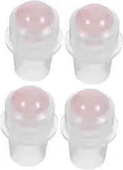 HONITANO 4Pcs Essential Oil Roller Ball Inserts for Bottles Durable Leakproof Design with Smooth Application Compatible with Neck Diffusers Pink Finish
