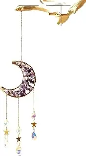 Purple Sun Suncatcher Wall Hanging Rainbow Maker Light Catcher Crystal Wind Chime Art Garden Decoration Outdoor Decor Gift(COLOR1)