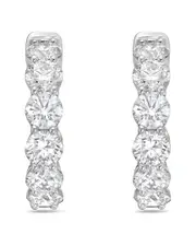 Diana M. 18K 4.05 ct. tw. Diamond Hoop Earrings
