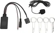 Upgraded 12Pin Car Cd Aux in Wireless Bluetooth Adaptor with Hands Microphone for Focus 2005 Onwards Mondeo Fusion Galaxy C Max S Max Transit 2006 Onwards 6000Cd