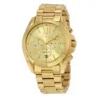 NEW MICHAEL KORS BRADSHAW GOLD TONE,ROMAN #S,CHRONOGRAPH,BRACELET WATCH MK5605