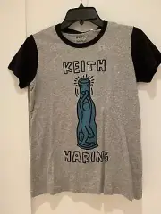 NWT SPRZNY Uniqlo Keith Haring Graphic t-shirt in Small, gray, Womens
