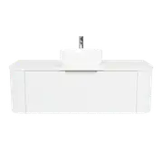 New England Joinery 1200mm Throne Centre Basin SilkSurface Top Wall Hung Vanity