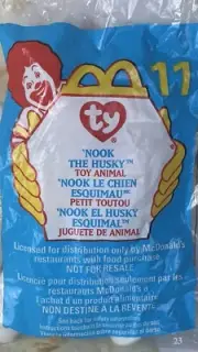NOOK the Husky Dog Plush 1999 McDonald’s Ty Teenie Beanie Babies #11 Sealed New