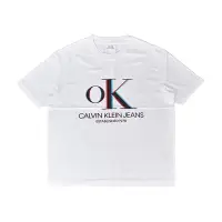 在飛比找Yahoo奇摩購物中心優惠-CK Calvin Klein多色OK印花LOGO純棉短T(