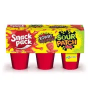 Snack Pack Sour Patch Kids Juicy Gels Redberry 3.25 oz. 6-Count Pack of 8
