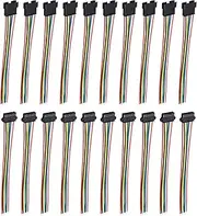 uxcell Male to Female 7Pin Breadboard Jumper Wire 2.54mm Pitch Ribbon Cable 30cm Long Electronics Breadboard Ribbon Cables for Breadboard Electronic Projects Pack of 10