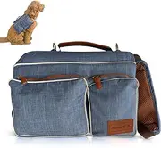 Snickany & Co. Dog Backpack Harness for Medium & Large Dogs, Heavy Duty Tactical Pet Backpack for Dogs with 4 Large Pockets for Hiking Walking Training Running, Blue