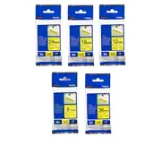 Brother Strong Adhesive Black on Yellw Labelling Tape - 18mm