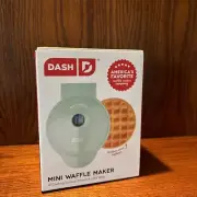 Dash Mini Waffle Maker Aqua 4" Cooking Surface Nonstick New In Box Unused