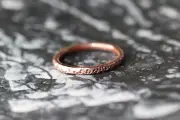 Copper Ring Stackable Hammered Rings Band Size 6 Promise Ring thin 2mm