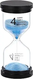 SuLiao Hourglass 4 Minute Sand Timer：Colorful Small Purple Sand Clock 4 Min, Plastic Hour Glass Sandglass for Kids, Games, Classroom, Kitchen, Decor