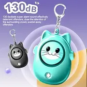 Personal Safety Alarm 130dB Loud Self Defense Keychain Siren with LED Strobe Light Personal Emergency Security Safe Devices Key Chain Alarms for Women Elderly