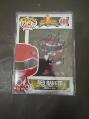 Funko Pop Red Ranger Power Rangers Signed by Steve Cardenas COA