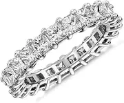 [PAVOI] 14K Gold Plated Rings Cubic Zirconia Love Ring | 3mm Princess Cut Stackable Rings for Women | Gold Rings for Women