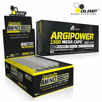 OLIMP ANABOLIC AMINO ACIDS 5500 + ARGIPOWER Essensial Aminos Strongest Arginine