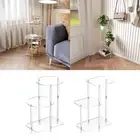 Acrylic Side Table for Small Space NightStand for Corner Living Room Cafe