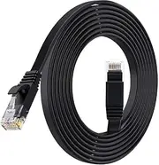 Levitantes Cat7 Ethernet Cable High Speed Ethernet Cable 1.5m Black RJ45 Connector for Router, Modem