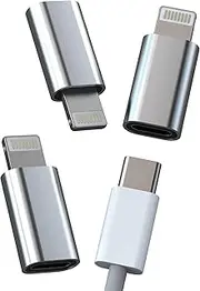USB C Female to Lightning Male Charging Adapter (3 pack)for iPhone 14 13 Pro Max for Apple Adaptor Type C Cable Power Charger Converter Lighting Port Connector for iPad Adaptador Data Transfer Dongle