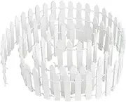 TOMVAES 4PCS 90cm Miniature Fairy Garden Fence, Wood Picket Fence Ornament for Home Garden, DIY Mini Dollhouse Decor, White