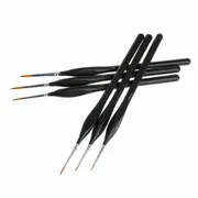 6x Extra Fine Tip Detail Paint Brushes Artist Miniatures Painting Model Maker