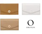 Genuine OROTON Melanie Highfold Zip Coin Purse Card Wallet PEBBLE LEATHER RRP225