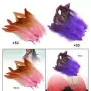 50pcs Feathers for Crafts Colored Feathers Comfortable Decorative Feathers Craft