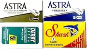 Astra-Derby-Shark Double Edge Razor Blades Sampler, 20 Blades