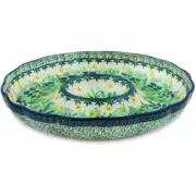 Polish Pottery Chip and Dip Platter 10" Ceramika Artystyczna UNIKAT