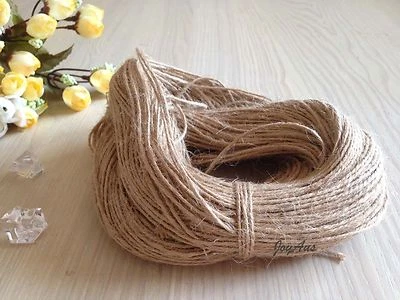 2x100m natural jute twine string scrapbooking craft packaging wedding decoration