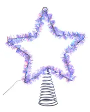 Kurt Adler 12in Tinsel Star Tree Top W/ Twinkle LED NoSize NoColor