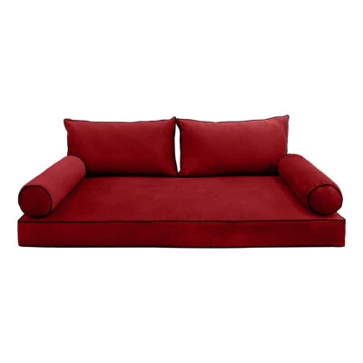 STYLE V2 TwinXL Velvet Contrast Indoor Daybed Mattress Pillow |COVER ONLY| AD369