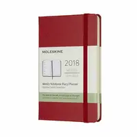 在飛比找樂天市場購物網優惠-【MOLESKINE】 2018年週記硬殼手帳-口袋型紅色