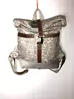 NWT Myra Bag - Foldover Backpack Bag - Hairon, Canvas, & Leather