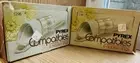 RARE VTG Set of 12 ~Pyrex Corning Compatibles Glass Napkin Rings Butterfly Gold