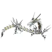 Dragon Series White Mechanical Hurricane Dragon Building Blocks Set (1485Piec...