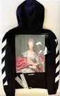 OFF-WHITE C/O VIRGIL ABLOH Black Mariana Print Zipped Hoodie Size XS