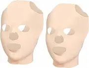 2 Pcs Thin Face Mask Makeupcover Chin Cheek Elastic Face Cover Face Bandage Double Chin Strap Sleep Full Face Cover Face Cosmetic Cover Facial Belt 50% Spandex