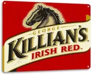 George Killians Irish Red Beer Logo Distressed Retro Wall Decor Metal Tin Sign