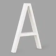HASWARE Floating House Number Sign: 5 inch Modern Door Signage - Striking for Street Home Address Numerals (A, White)