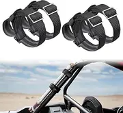 DSISIMO 4Pack Roll Bar Shovel Mount Holder for Roof Rack,19 Inches Adjustable Hook and Loop Mount Holder Straps Compatible with for UTV Polaris Ranger RZR ATV Cars Trucks Tractors Trailers
