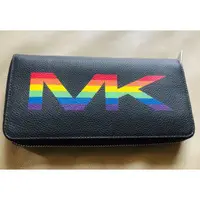 在飛比找蝦皮購物優惠-保證全新正品Michael Kors MK 彩虹 皮革 拉鍊