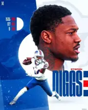 526879 STEFON DIGGS Football Touchdown 2 16x12 WALL PRINT POSTER