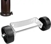 Rail for Patio Heater, Mobile for Patio Heater, Wheel Set, Replacement Parts for Movable Patio Heaters, Silver Bracket, Sturdy Patio Accessories, Heating Roller for the Garden