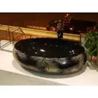 580mm Oval Ceramic Washbasin Cloakroom Porcelain Counter Top Vessel Sink JSN323