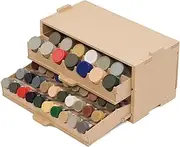 Plastic Model Paint Rack Organizer, Paint Rack for 50 Paints, Pull-Out Paint Storage with MDF Material, Model Tools, Suitable for 10ml Tamiya/Mr.Hobby Paints and Miniature Paint Set GK8