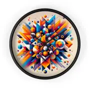 Home Decor Wall Clock Abstract Geometric Art Colorful Modern