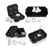 BOOC [4PK] Ice Cube Molds Easy-Release Silicone and Flexible trays